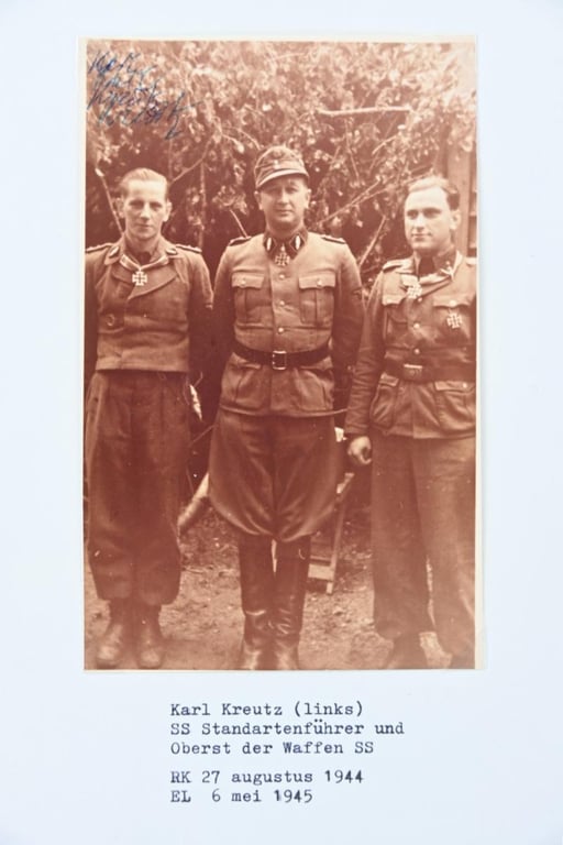 Signature of Waffen-SS KC&OLC Recipient 'Karl Kreutz'