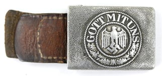 German WH Alu Beltbuckle with Tab 1938