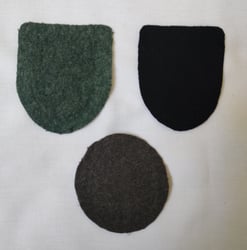 Set of 3 award backing cloths (Heer, Panzer...