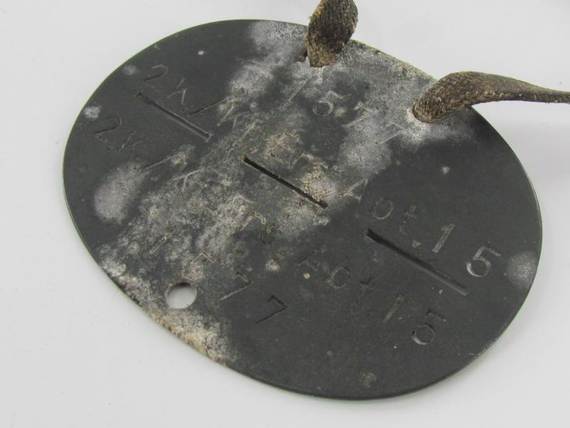 Wehrmacht Krad.Fahrer.Ers.Abt 15 Erkennungsmarke