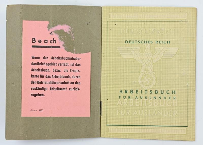 German Third Reich Foreign Workerspass