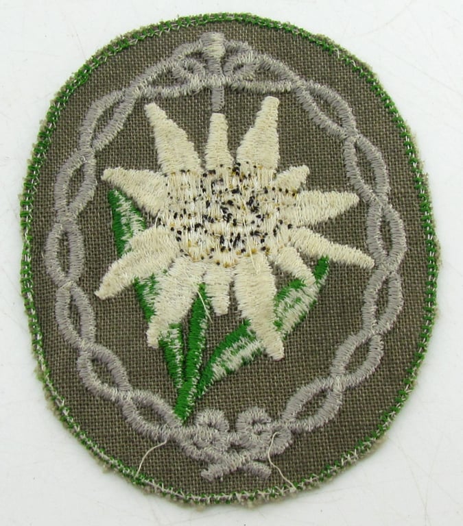 Rare Gebirgsjäger Edelweiss Sleeve Badge Variant