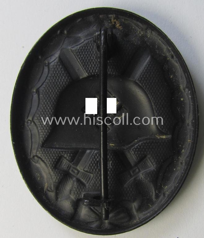 Superb - and scarcely found! - black-class wound-badge (or: 'Verwundeten-Abzeichen in Schwarz') being a neatly maker- (ie. 'L/21'-) marked example that was produced by the (unusually seen!) maker (ie. 'Hersteller') named: 'Förster & Barth'