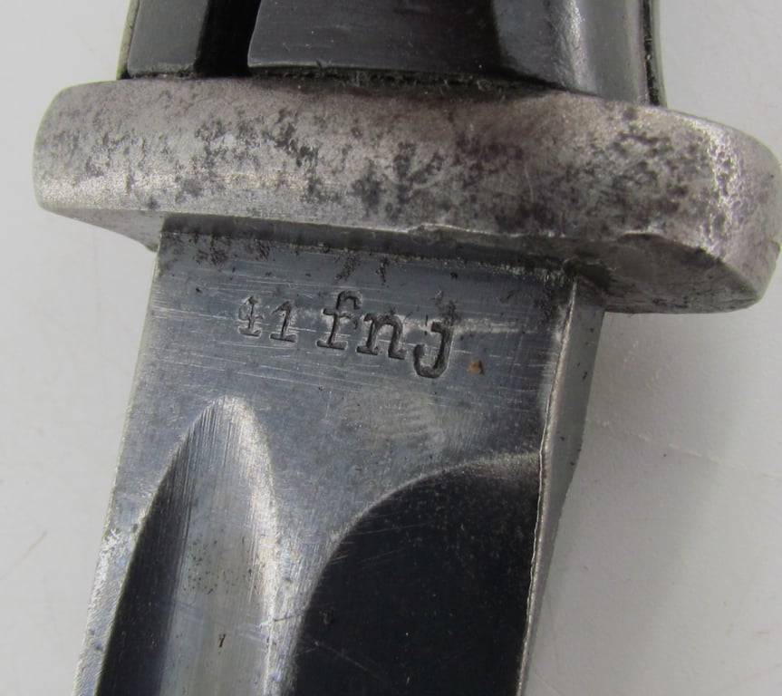 Matching K98 bayonet marked 41 fnj -6065 with frog