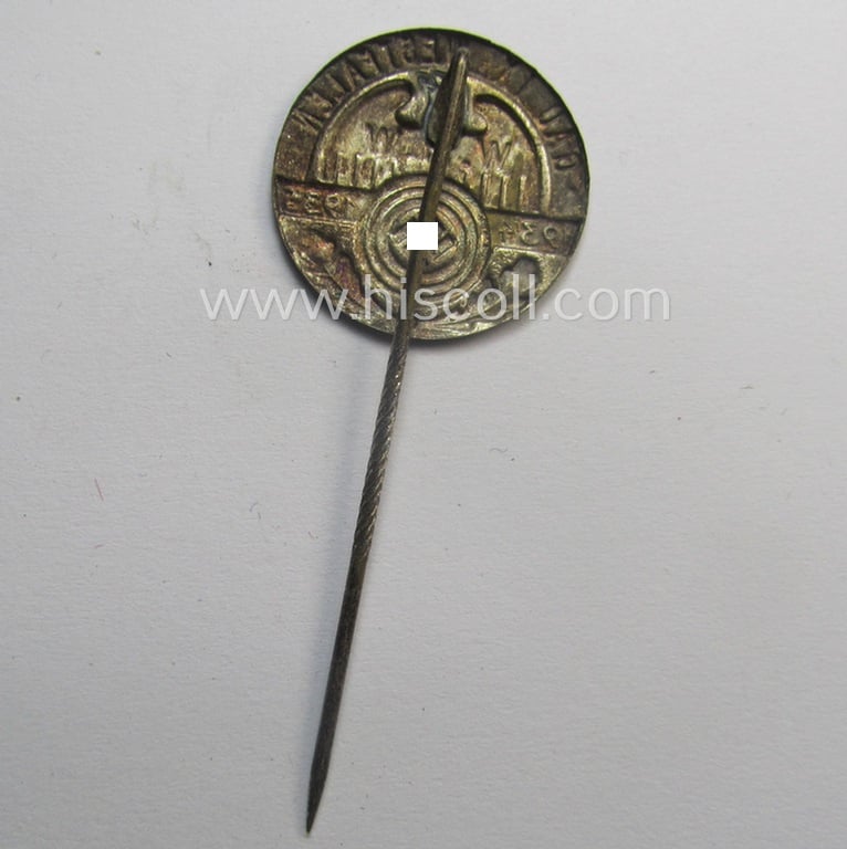 WHW- (ie. 'Winterhilfswerke'- ie. 'Opferschiessen'-) related commemorative lapel-pin entitled: 'WHW - Opferschiessen 1934-1935'