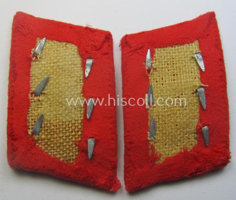 Pair of WH (Luftwaffe) EM- (ie. NCO-) type collar-patches (ie. 'Kragenspiegel'): 'LW-Flak-Artillerie-Trpn.'