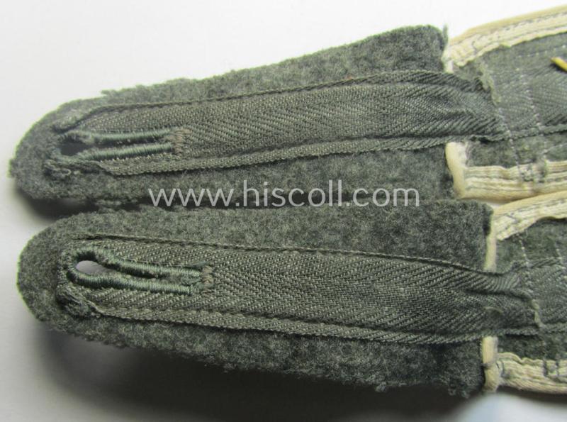 Moderately used pair of typical later-war-period- (ie. 'M44'-pattern) WH (Heeres) NCO-type shoulderstraps as was intended for usage by a: 'Feldwebel eines Infanterie-Rgts.'