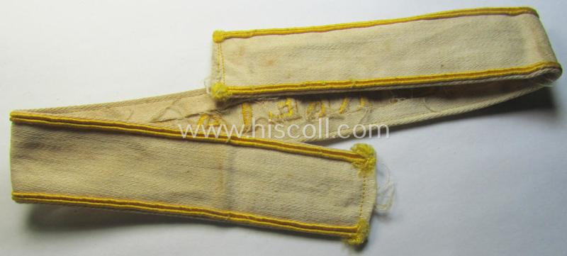 Superb, WH (LW o. Heeres) cuff-title (ie. 'Ärmelstreifen') entitled: 'Kreta' (being a wonderful- and totally non-shortened example that comes in a truly issued- ie. I deem once tunic-attached, condition)