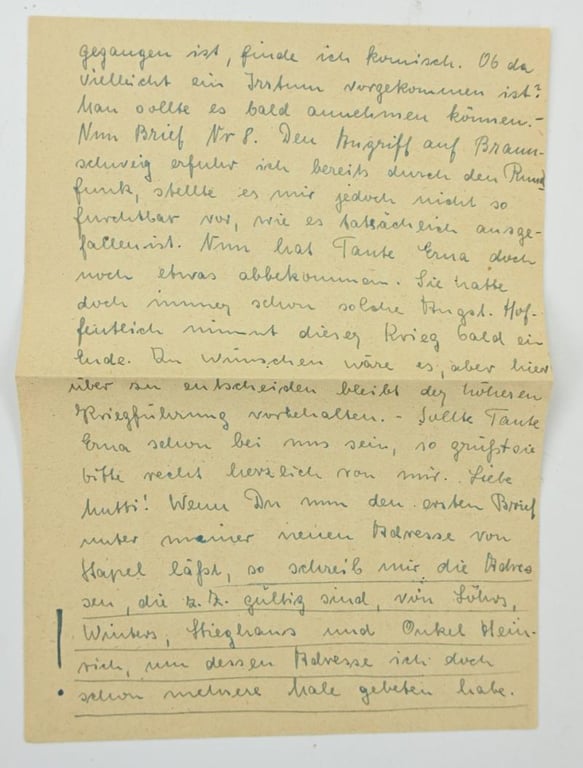 German Waffen-SS Feldpost Letter with Envelop