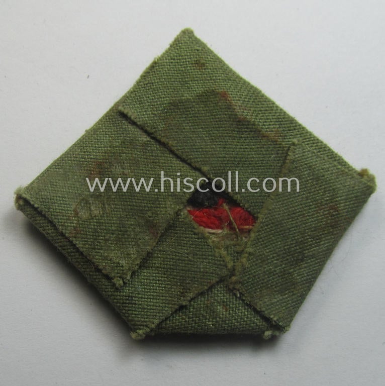 Neatly hand-embroidered, RAD (ie. 'Reichsarbeitsdienst') officers- (ie. evt. NCO-) pattern cap-badge ('Mützenabz. für Offiziers-Schiffchen')