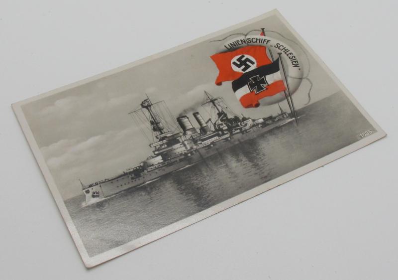 Postcard "Line ship Silesia" (Linienschiff Schlesien)