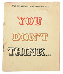 US WW2 War Departmen Pamphlet No. 21-15 'You...