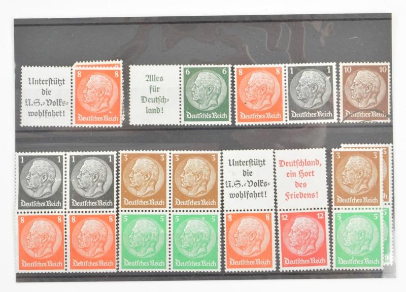 German Third Reich Stamp Grouping