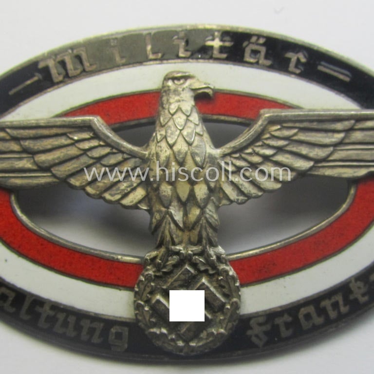 WH (Heeres: 'Dienstbrosche für Zivilangehörige der Militär Verwaltung Frankreich' (being a larger-sized example bearing the unique and fairly low serial-number that reads: '1043')