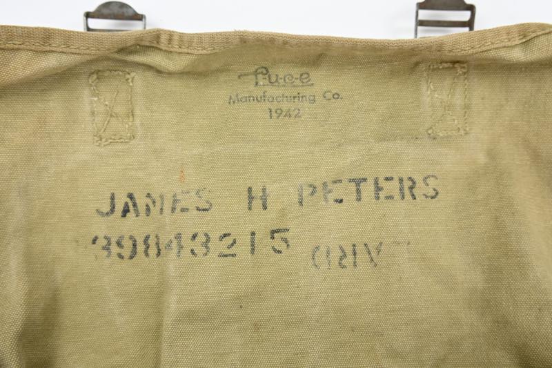 US WW2 M-1936 Musset Bag 'James H Peters'