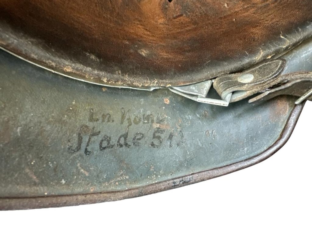 Early M35 Luftwaffe DD Helmet With Droop Tail Eagle ET64