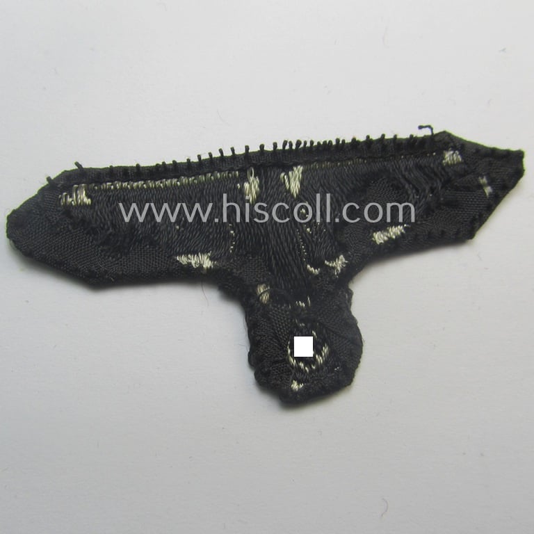 Superb - and nowadays rarely encountered! - Waffen-SS, 'BeVo'-woven-style skull- and cap-eagle-set (ie. 'Totenkopf- u. Adler-Effektensatz für Schiffchen o. Einheitsfeldmütze') that comes in a just  moderately used- and/or cap-removed, condition