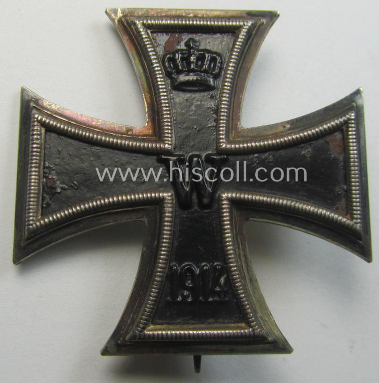 WWI-period 'Eisernes Kreuz 1. Klasse' being a non-converse-shaped example with the makers'-designation: 'KO'