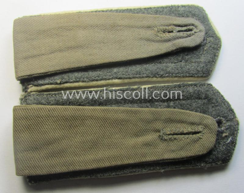 Pair of early-period- (ie. 'Reichswehr'), WH (Heeres) 'cyphered' (and pointed-styled!) NCO-type shoulderstraps as was specifically intended for a: 'Feldwebel des Infanterie-Rgts. 11'