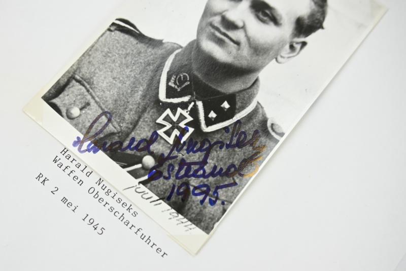 Signature of Waffen-SS KC Recipient 'Harald Nugiseks'