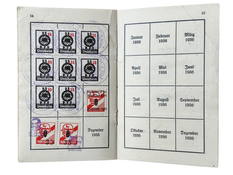 Stahlhelm-bund Membership Book
