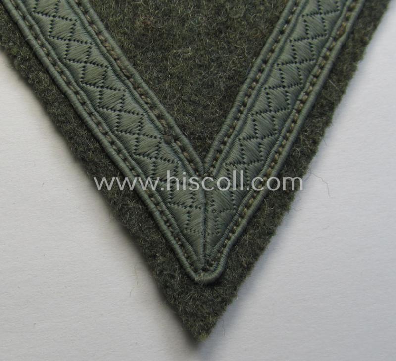 WH (Heeres) 'Armwinkel' (or: arm-chevron) as executed on typical field-grey-coloured wool as was specifically intended for usage by a soldier with the rank of: 'Gefreiter'