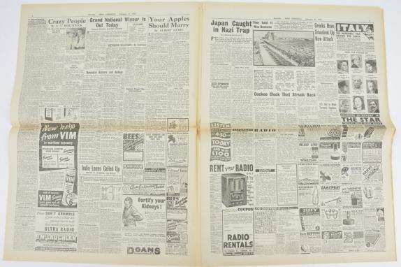 British News Chronicle newspaper 8 February 1941