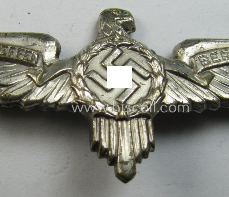 Superb - and truly scarcely found! - commemorative, silverish-toned- and typical tin-based - 'Flieger'-related 'tinnie' depicting an eagle-device with swastika and text (ie. date) that reads: '1. Flieger-Treffen - Berlin 1934'
