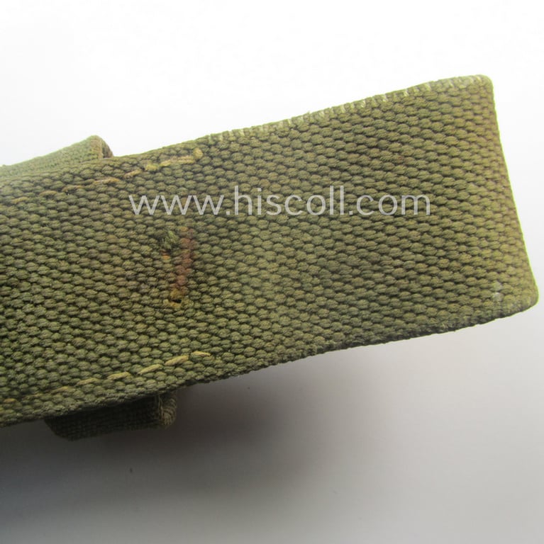 Superb - and rarely seen! - greenish-coloured, 'standard-pattern' (and I deem early-war-period) 'tropical-issued', WH (Luftwaffe) so-called: 'Tragetasche o. Koppelschuh' (ie. frog) as was specifically intended for usage with the LW-survival 'Machete'