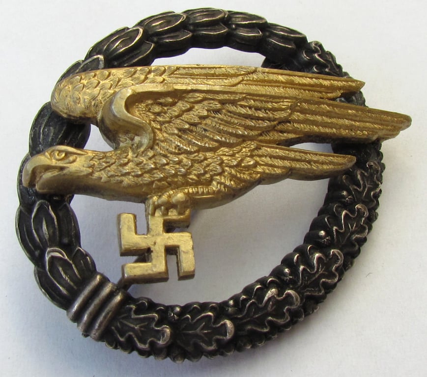 Luftwaffe Paratrooper Badge by G.H. Osang, Dresden – Exceptional Condition