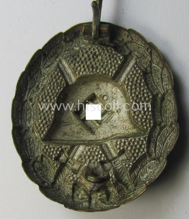 Superb - and rarely seen! - example of a silver-class- (and/or early-type!) silver wound-badge (ie.: 'Verwundeten Abzeichen in Silber'), being a very detailed- and/or 'Extra Qualität' so-called: 'Spanish Civil-War'-pattern