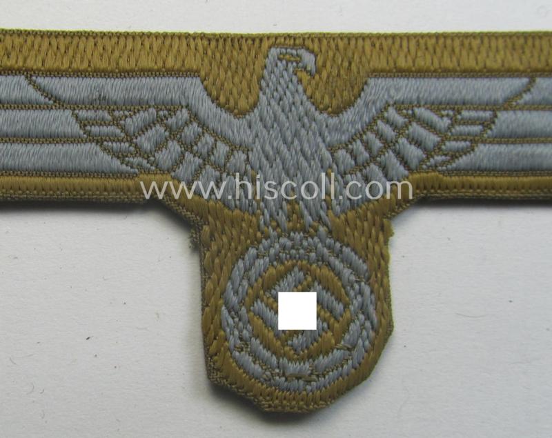 Neatly pre-confectioned, WH (Heeres) 'tropical-issue' (ie. DAK or: 'Deutsches Afrika Korps'-related-) side-cap-eagle that comes in a still 'virtually mint'-, condition