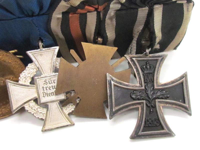 German WWI & WWII Era Five piece medal bar in Case