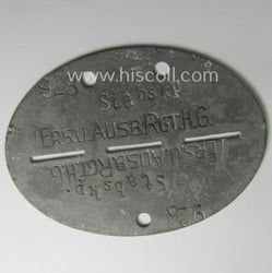 Zinc-based, WH (Luftwaffe) ie. 'Hermann Göring-Division'-related ID-disc, bearing...