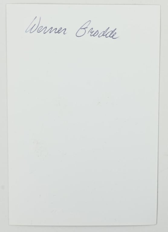 Signature of Luftwaffe KC Recipient 'Werner Grodde'