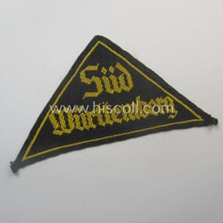 'HJ' ('Hitlerjugend') district-triangle (ie. 'Gebietsdreieck') entitled: 'Süd Württemberg'...