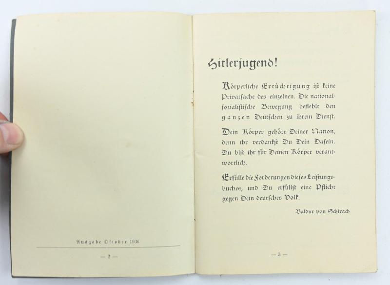 German Hitler Youth Leistungsbuch