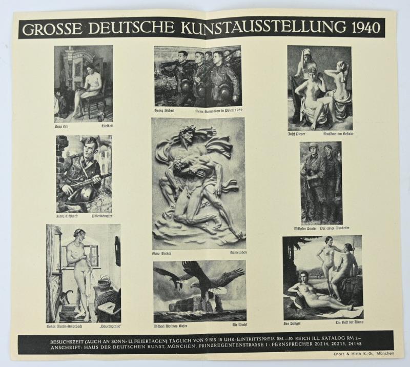 German Third Reich Art Expo Flyer 1940