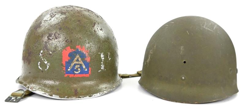 USN WW2 M1 5th Army Shore Patrol Helmet