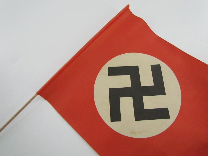 Paper Swastika Flag on Pole