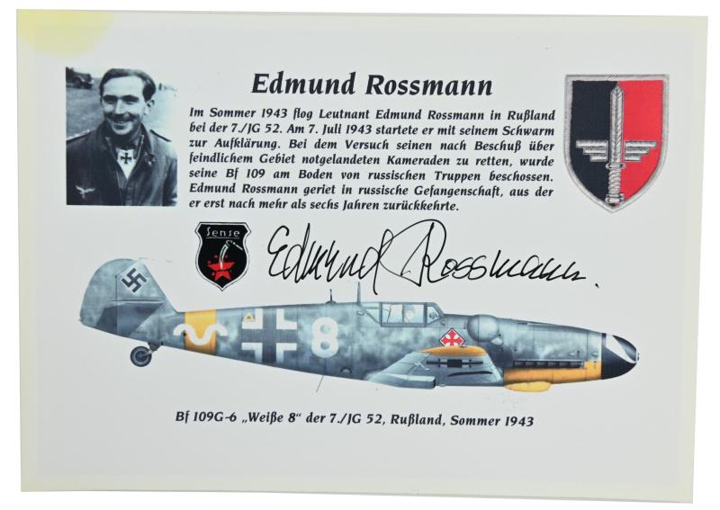 Signature of Luftwaffe KC Recipient 'Edmund Rossmann'