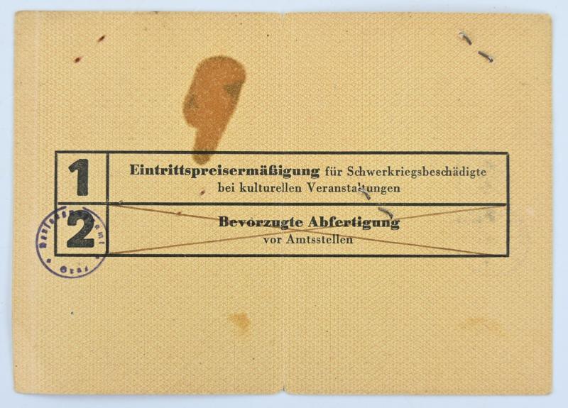 German War Disable ID Card