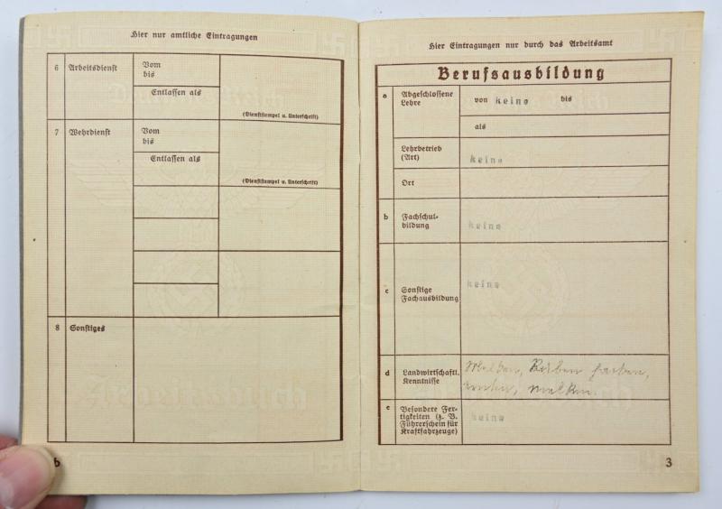 German Third Reich Workerspass