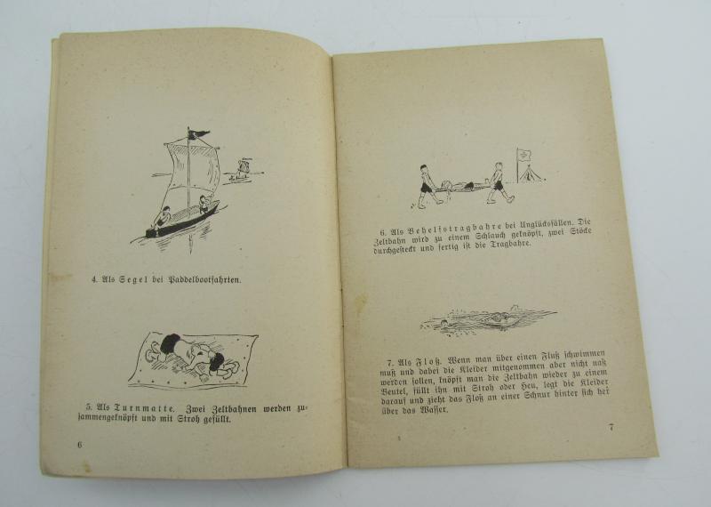 Instruction booklet on how to correctly set up tents