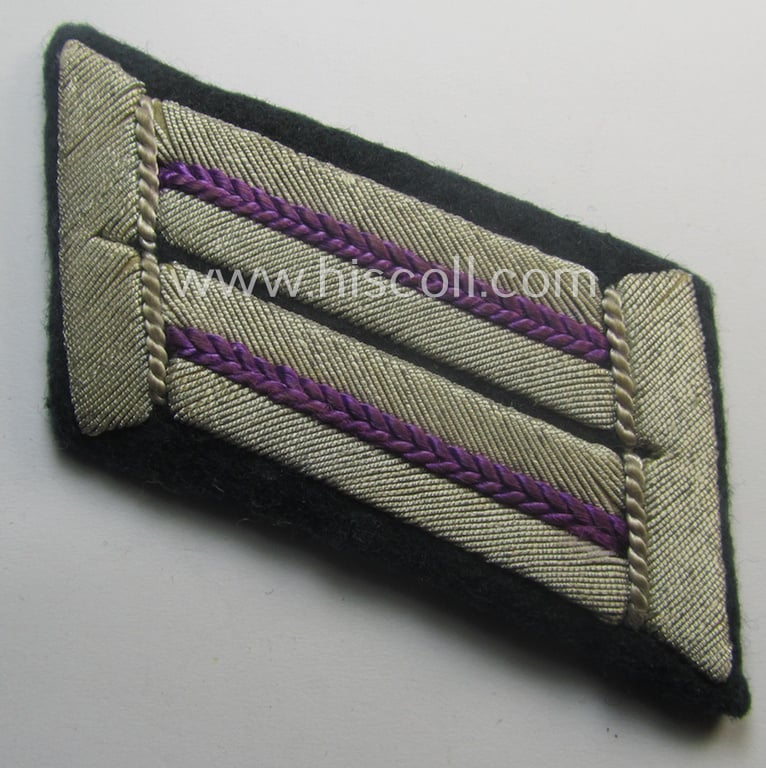 Stunning pair of WH (Heeres) officers'-type collar-tabs (ie. 'Kragenspiegel für Offiziere des Heeres') as intended for an officer serving as: 'Heeresgeistlicher'