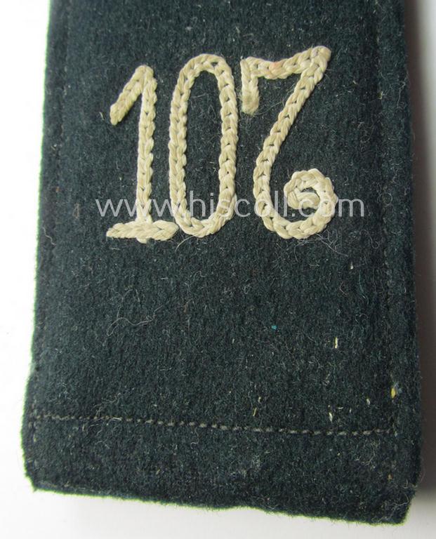 Single, WH (Heeres) EM-type 'cyphered' shoulderstrap: 'Soldat des Infanterie-Regiments 107'