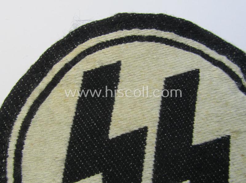 Superb, Waffen-SS sport-shirt emblem as executed in the neat 'BeVo'-weave pattern that comes in an overall nice- (albeit clearly used- ie. most certainly once sports-shirt-attached-), condition