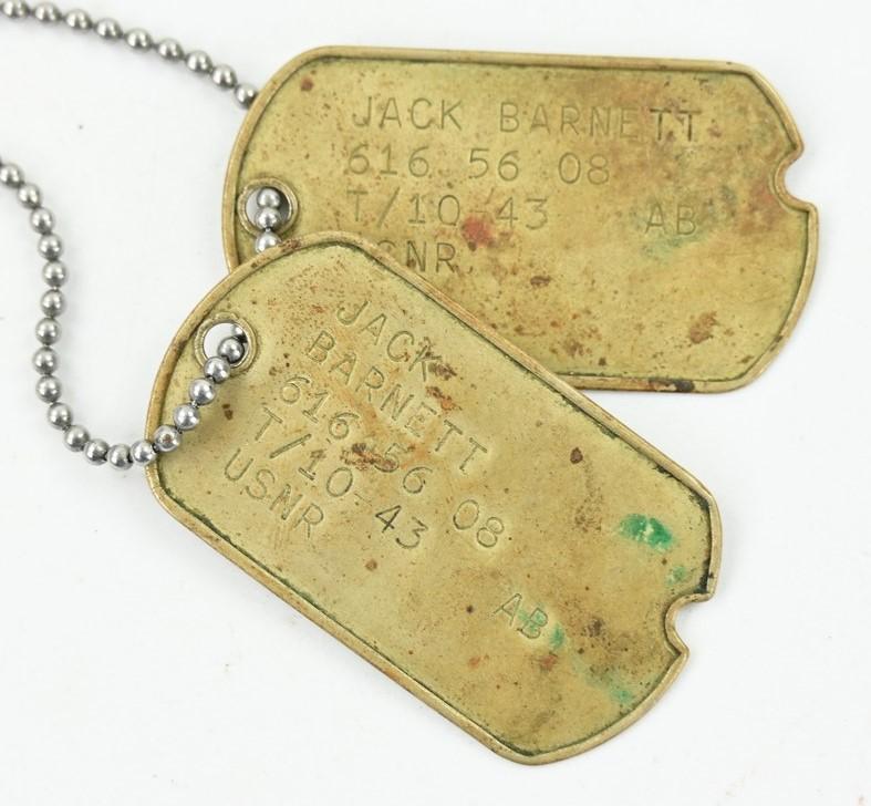 US Navy WW2 Dog-Tag 'Jack Barnett'