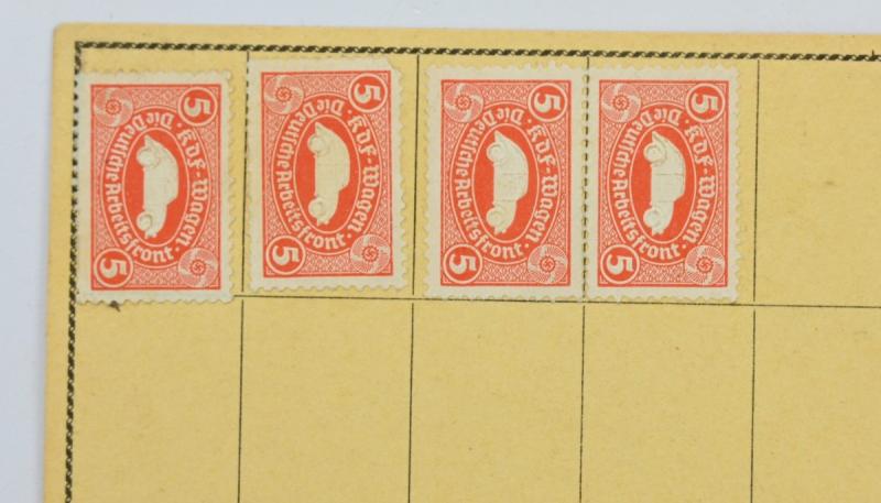 German DAF 'KdF' Saving Card