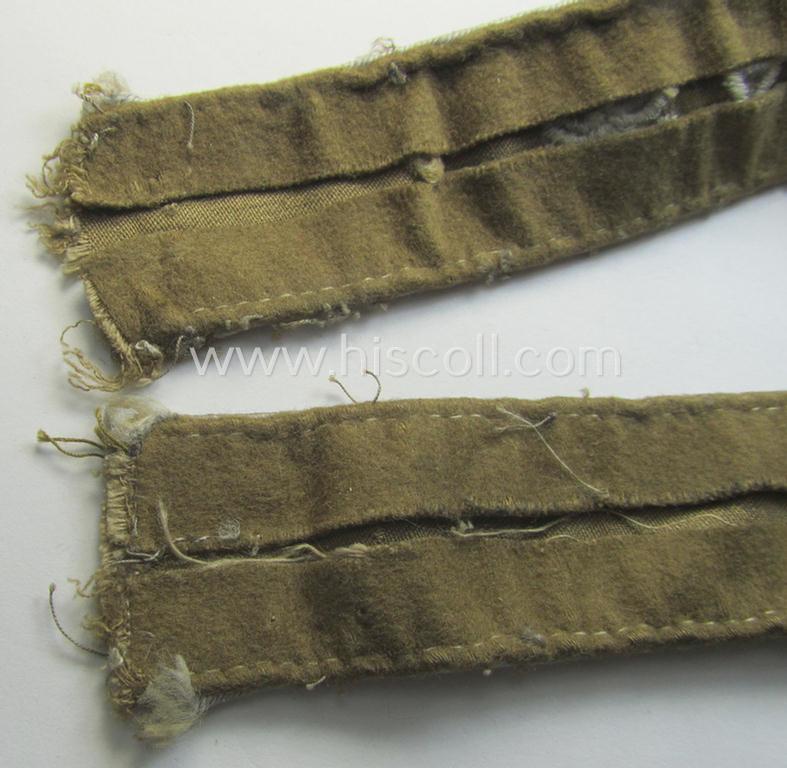 Moderately used WH cuff-title (ie. 'Ärmelstreifen') entitled: 'Afrika' (being a minimally shortened example that comes in an overall very nice- (ie. issued and clearly worn ie. once tunic-attached-), condition